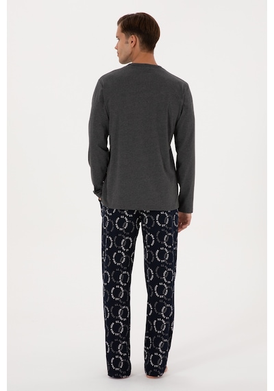 U.s. Polo Assn. Erkek Antrasit Melanj Pijama Takım 50318609-vr081 Antrasit Melanj