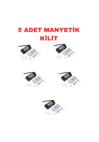 Sarkey Sr-60 60 Kg Manyetik Kilit 12/24v Dc Elektromanyetik Dolap Ve Vitrin Kilidi 5 Adet