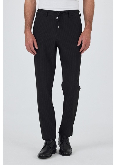 İmza Siyah Esnek Yandan Cepli Casual Comfort Fit Jogger Pantolon 1003250117 Siyah