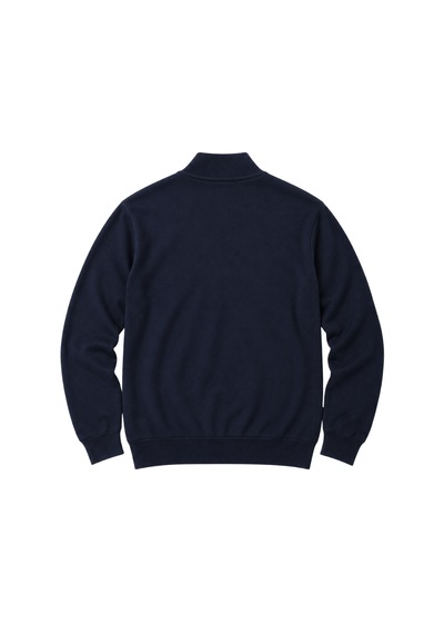 Battalmoda Erkek Büyük Beden Lacivert Fermuarlı Dik Yaka Pamuklu Kazak 3xl-4xl-5xl-6xl