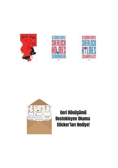Zehirli Dalga + Sherlock Holmes - Bütün Romanlar Ciltli + Sherlock Holmes - Bütün Hikayeler 2 Ciltli + Okuma Sticker'ları