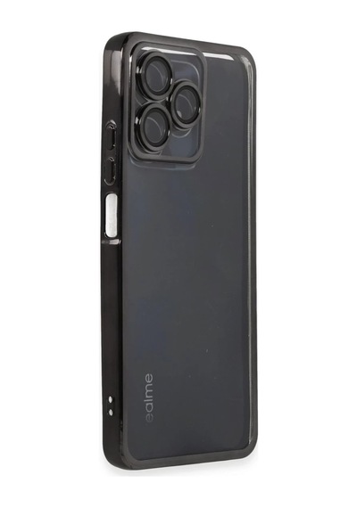 Realme C53 Uyumlu Kılıf Lensli Silikon - Siyah