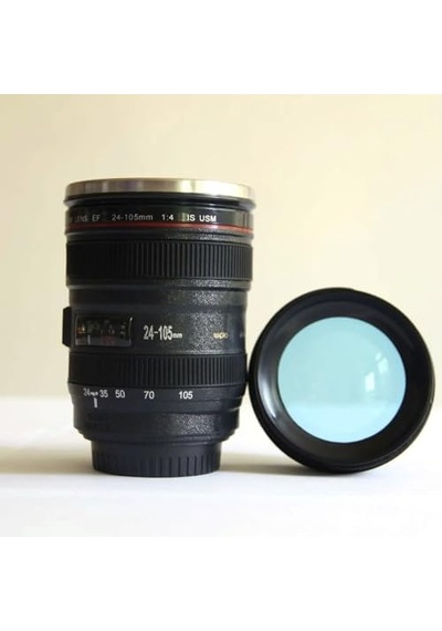 Kamera Lens 3d Tasarım Paslanmaz Çelik Termos Kupa Bardak