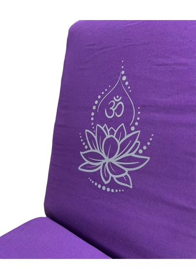 Yogaezo Lotus Çiçeği Baskılı Backjack Meditasyon Sandalyesi Mor Mrbj10