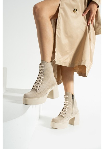 Dabab Shoes Melvıan Kadın Bej Lüks Süet Bağcıklı Fermuarlı İçi Kürklü 8 Cm Kalın Topuklu 3 Cm Platform Bot Bootie Bej Süet Dabab Shoes Melvıan Kadın Bej Lüks Süet Bağcıklı Fermuarlı İçi Kürklü 8 Cm Kalın Topuklu 3 Cm Platform Bot Bootie Bej Süet