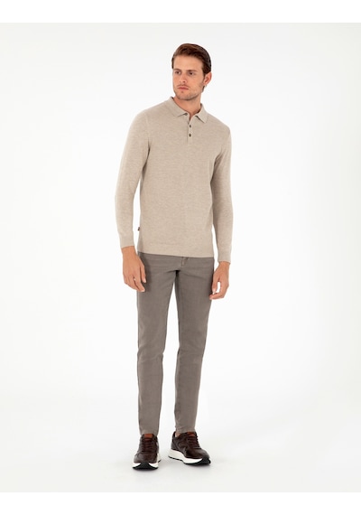 Pierre Cardin Erkek Kum Melanj Kazak /triko 50300506-vr123 Kum Melanj