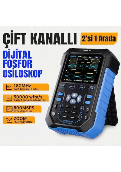 Fnırsı Dpox180h 2x180mhz - 3db 50000wfms/s Dijital Osiloskop + 20mhz Sinyal Jeneratörü
