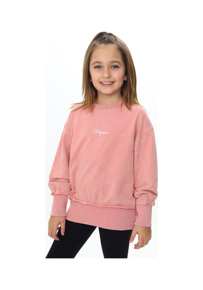 Toontoy Kız Çocuk Relax Fit Bisiklet Yaka Düşük Omuz Nakış Baskılı Sweatshirt - 2 İplik Mercan Toontoy Kız Çocuk Relax Fit Bisiklet Yaka Düşük Omuz Nakış Baskılı Sweatshirt - 2 İplik Mercan