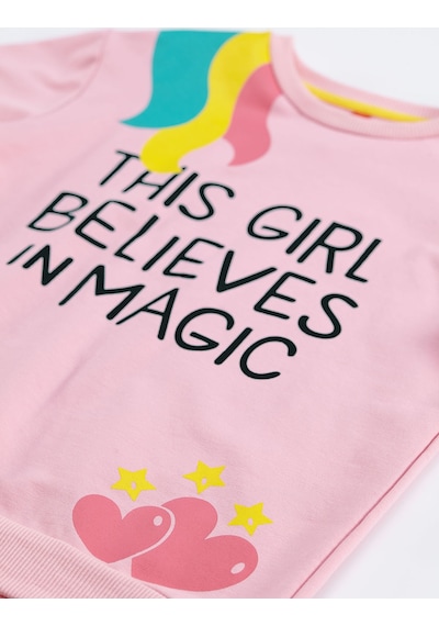Denokids Girl Magic Kız Çocuk Eşofman Takım Renkli Çok Renkli