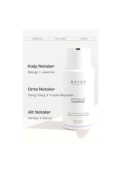 Matsu Professional Yavaş Uzayan Saçlar Için Saç Derisini Güçlendiren Extension Hızlı Uzama Saç Bakım Şampuanı 100 ML