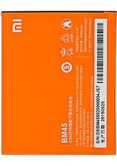 Xiaomi Redmi Note 2 (BM45) Batarya Pil