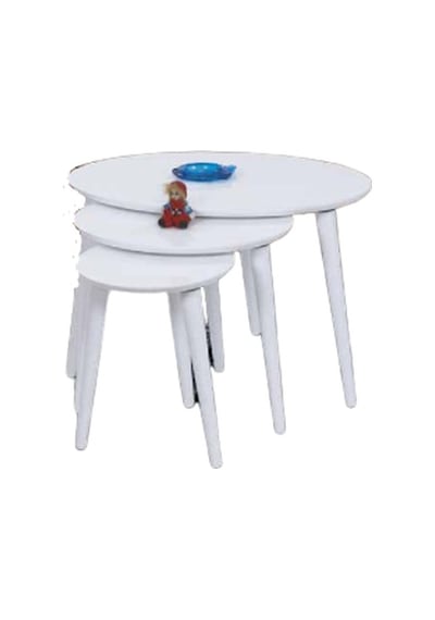 Zigon OSM  ELİPS Model Kayın Torna RETRO ayak Parlak beyaz Lake Boya El Yapım