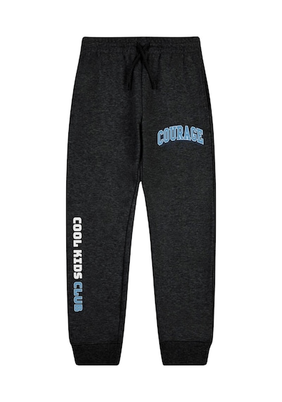 Panios Kids Courage Baskılı Çift Cepli Erkek Çocuk Jogger Eşofman Altı Füme