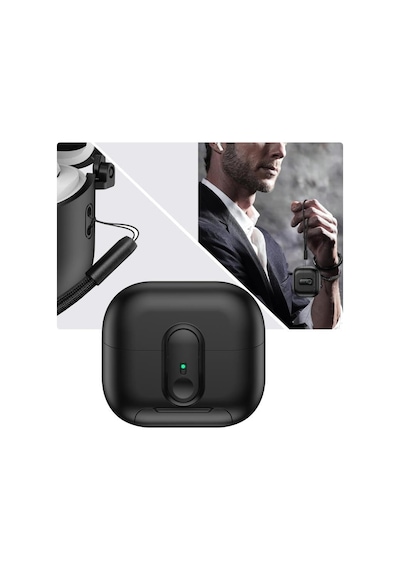 Samsung Galaxy Buds 3-pro-3 Fe İçin Lock-stant Kulaklık Kılıfı Tek Parça Dizayn Çizilme Ve Darbe Önleyici Buds 3 Pro Koruyucu Rahat Tutuşlu Güvenli Kilit Tasarımlı Buds 3 Pro Kılıfı Siyah