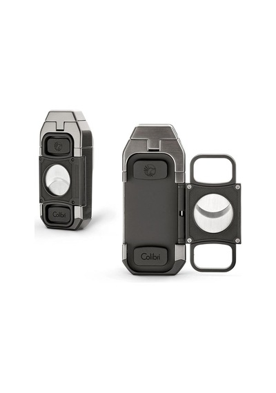 Colibri Boss Üçlü Jet Çakmak Puro Çakmağı Kesicili Siyah