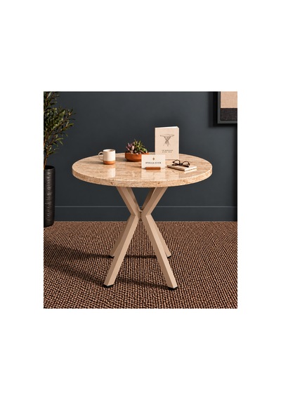 Kalınlaştırmalı Mutfak Cafe Balkon Bahçe Restoran Yemek Masası 70x70 Cappuccino Traverten Yuvarlak Bej Bej Kalınlaştırmalı Mutfak Cafe Balkon Bahçe Restoran Yemek Masası 70x70 Cappuccino Traverten Yuvarlak Bej Bej