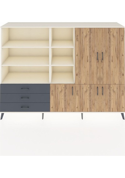 Hyperion Dolap 11 Raflı 3 Çekmeceli 5 Kapaklı 220x44x163 Aytaşı-ç Aytaşı-çam/antrasit Hyperion Dolap 11 Raflı 3 Çekmeceli 5 Kapaklı 220x44x163 Aytaşı-ç Aytaşı-çam/antrasit