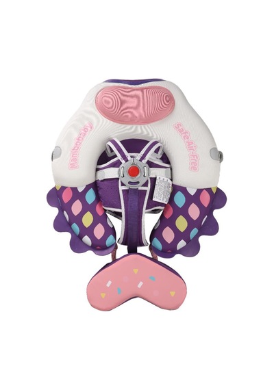 Mambobaby Yüzme Simidi - Pink Colorfish, Emniyetl Gölgelikli Ve Ayak Destekli