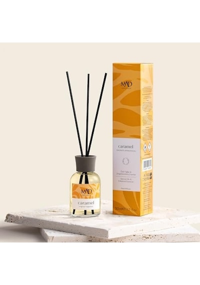 Mad Caramel Ortam Kokusu Karamel, Tarçın Ve Vanilya İle Tatlı, Baharatlı Ve Sıcak-bambu Çubuklu 50 Ml 50 x 22