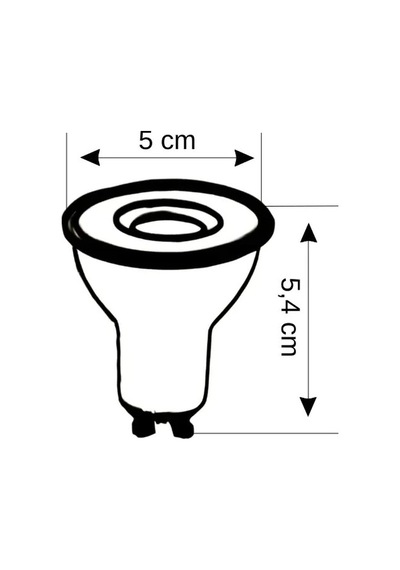 -121/b.30 7w Gu10 Led Çanak Ampul 3000k Günışığı Mercekli 540lm Yüksek Verimli Aydınlatma Beyaz