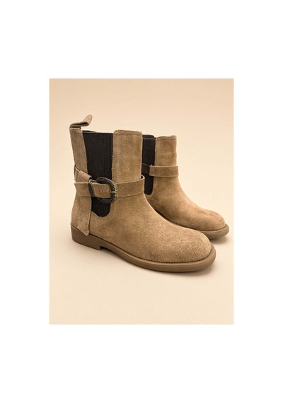 37brandshoes Hardal Rengi Chelsea Bot Bej Bej