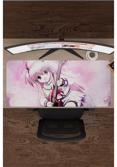 Angel Beat S Anime V4 - 90x40 Xxl Gaming Kauçuk Kaymaz Taban Mouse Pad Fare Altlığı