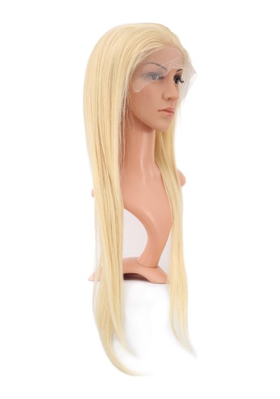Gerçek Front Lace Düz Platin Tül Peruk - 75-80cm