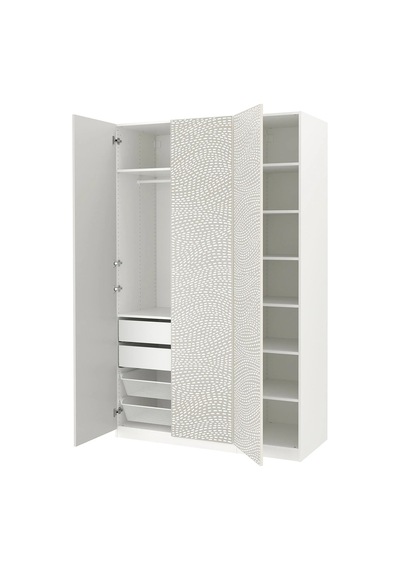 Ikea Beyaz Modern Kapaklı Gardırop 150x60x236 Cm