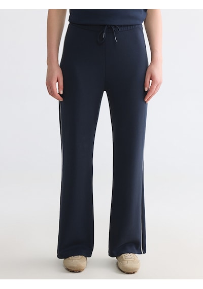 Lcw Comfort Lacivert Beli Lastikli Geniş Paça Kadın Eşofman Altı