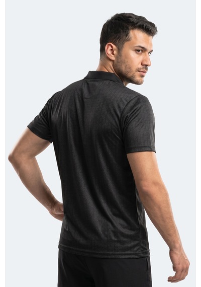 Slazenger Robles Erkek Polo Yaka Siyah Tişört