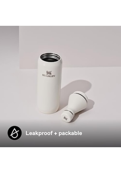All Day Slim Soğuk Su Şişesi Termosu, 0.60 Litre, Krem Açık Beyaz