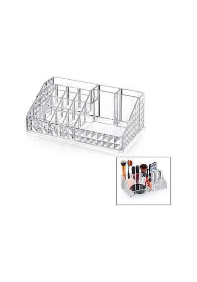 Blackstone Krc-200-020 Diamond Klasik Makyaj Organizer Mika Kristal Plastik 16 Bölme 12.5x22x7.7cm Diğer
