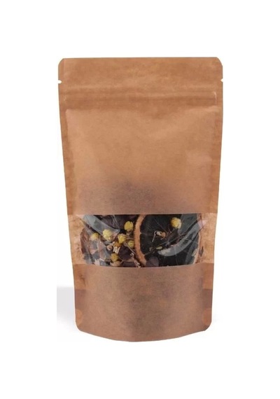 Kraft Pencereli Doypack 18x29x9 Cm 50 Adet