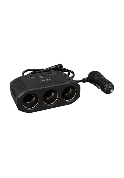 Olesson 2012 12-24v Çift Type-c - Tek Usb Girişli 120w 80cm Kablolu 3 Lü Araç Çakmak Çoklayıcı Diğer