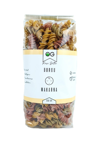 Keçi Sütlü Sebzeli Burgu Makarna +8ay 250gr