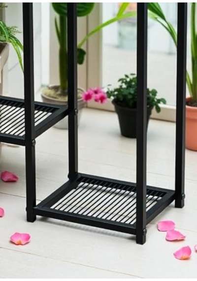 Ayrex Dekoratif Metal 6 Raflı Saksılık Katlı Dikey Saksı Standı Çiçeklik Bahçe Ve Balkon Dekoru Garden Diğer