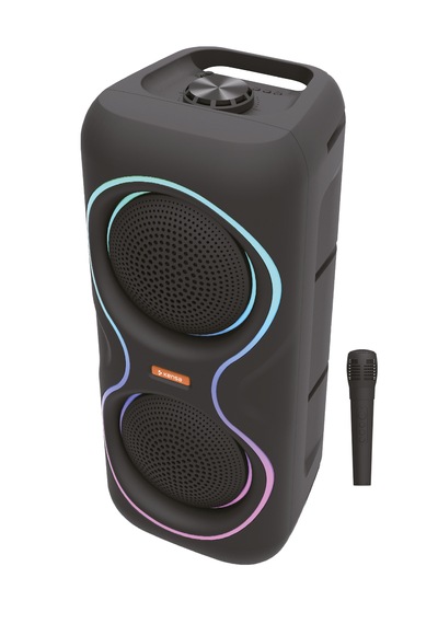 Aşınabilir Mikrofonlu 50w Led Işıklı Bluetooth Hoparlör Seti