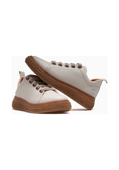 Mammamia Kadın Deri Günlük Sneaker Ayakkabı 26y D26ya-7750 Bej Bej