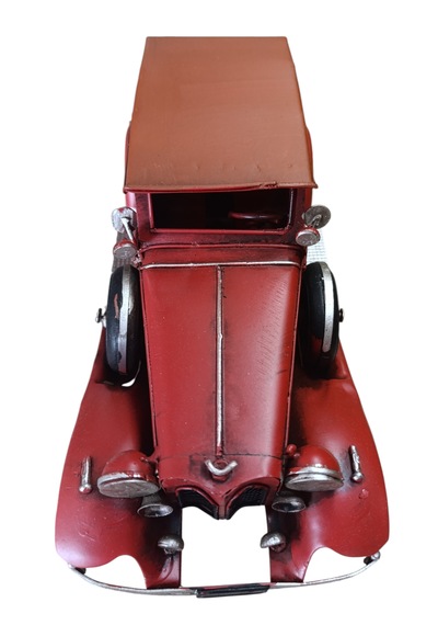 Klasik Tutkunlarına Özel: Nostaljik Bordo Dekoratif Otomobil 25x10cm