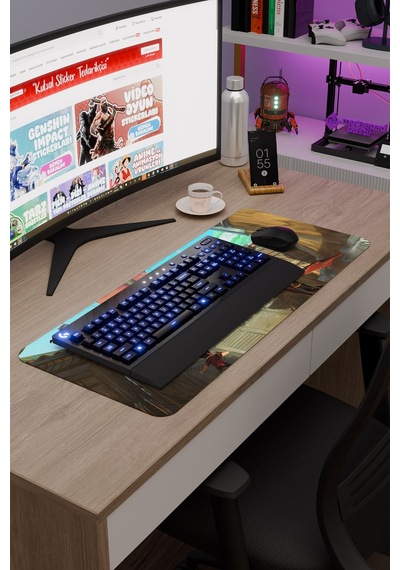 Beidou Genshin Impact Anime Gacha V4 - 70x30 Xl Gaming Mouse Pad Fare Altlığı