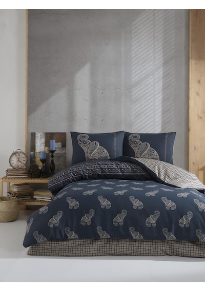 Home Design Dumbo Çift Kişilik Nevresim Takımı Lacivert
