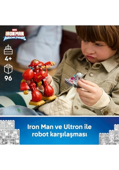 Marvel Iron Man Ve Muhteşem Arkadaşları Ultron Iron Man'e Karşı 11209-4 Yaş Ve Üzeri Çocuklar İçin 2 Minifigür