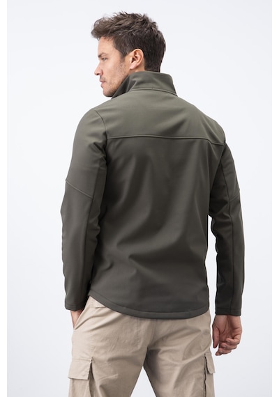 Tommylife Tommy Life Haki Fermuarlı Dik Yaka Su Ve Rüzgar Geçirmez Softshell Erkek Mont - 88050 Haki