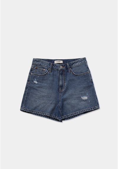 Colin's Colins Mom Fit Yüksel Bel Düz Kadın Mid İndigo Denim Jean Şort Cl1081451 Q1.v1 Dn45060