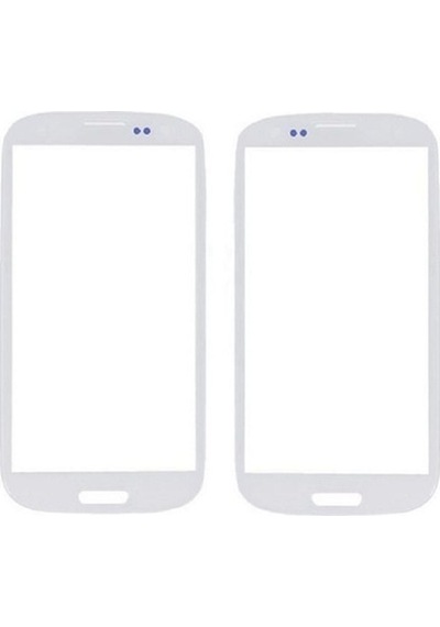 Samsung Uyumlu I9300 Galaxy S3 Ocalı Dokunmatik Ön Cam Lens Beyaz