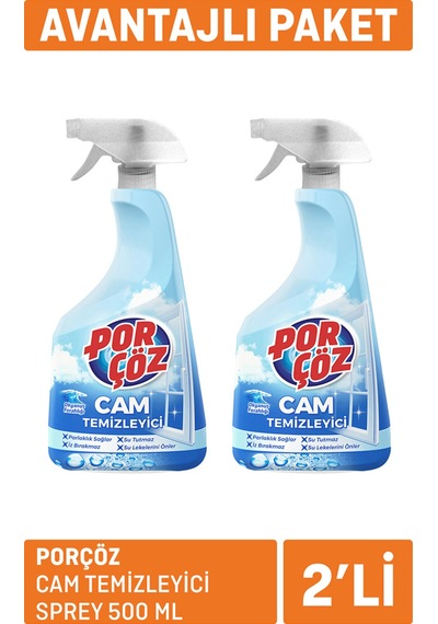 Porçöz Cam Temizleyici Sprey 2 X 500 Ml Diğer