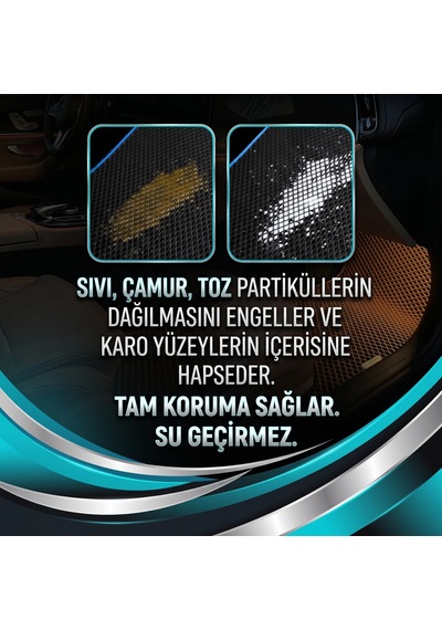 Chrysler Crossfire Coupe 2004 2008 Araca Özel Eva Oto Paspas Takımı Metal Topuksuz  İç Set