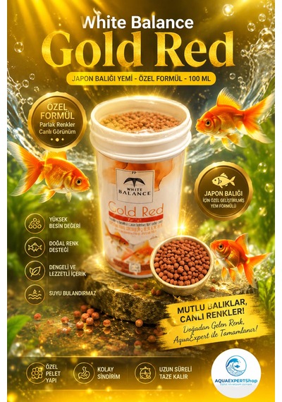 White Balance - Japon Balığı Yemi - Gold Fish Pellets - Özel Formül - Tüm Japon Balığı Türleri İçin Uygundur