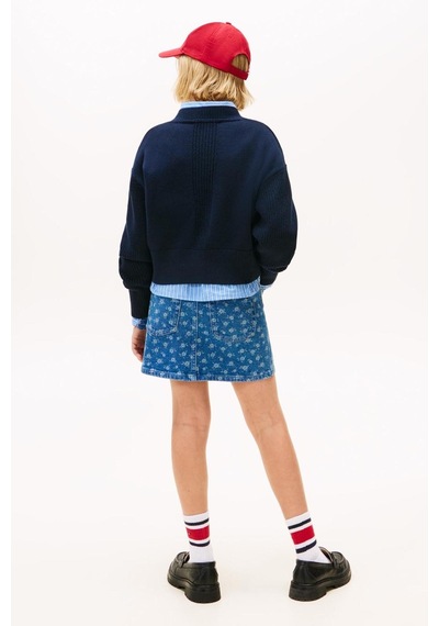 Tommy Hilfiger Kız Çocuk Triko Kg0kg08921 Lacivert