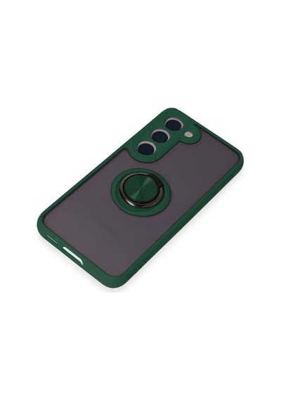 Newface - 11 - Samsung Galaxy S23 Kılıf Montreal Yüzüklü Silikon Kapak - Metemıx - - Yeşil